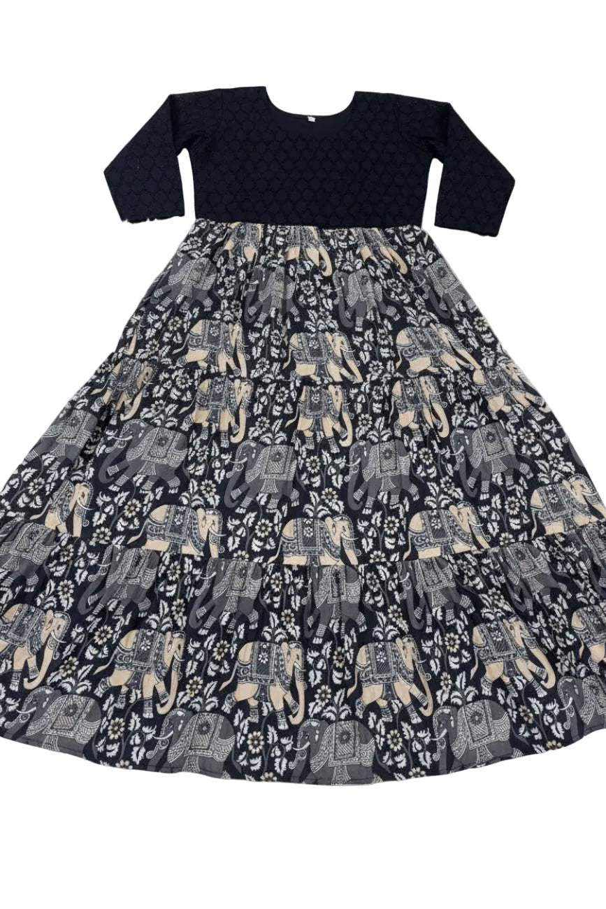 BLACK COLOR TRADIRIONAL WEAR ANARKALI
