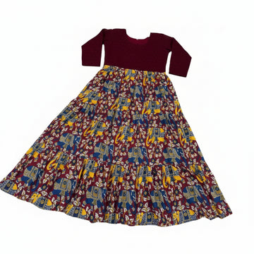 MAROON COLOR TRADITIONAL WEAR ANARKALI