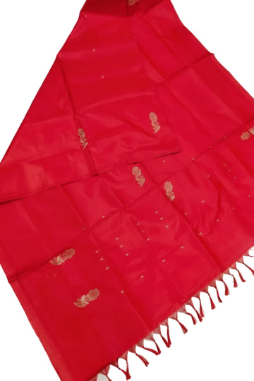 RED COLOR PURE BANANA SILK SRAEE