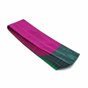 MAGENTA WITH GREEN AARANI DOUBLE COLOR SILK SAREE