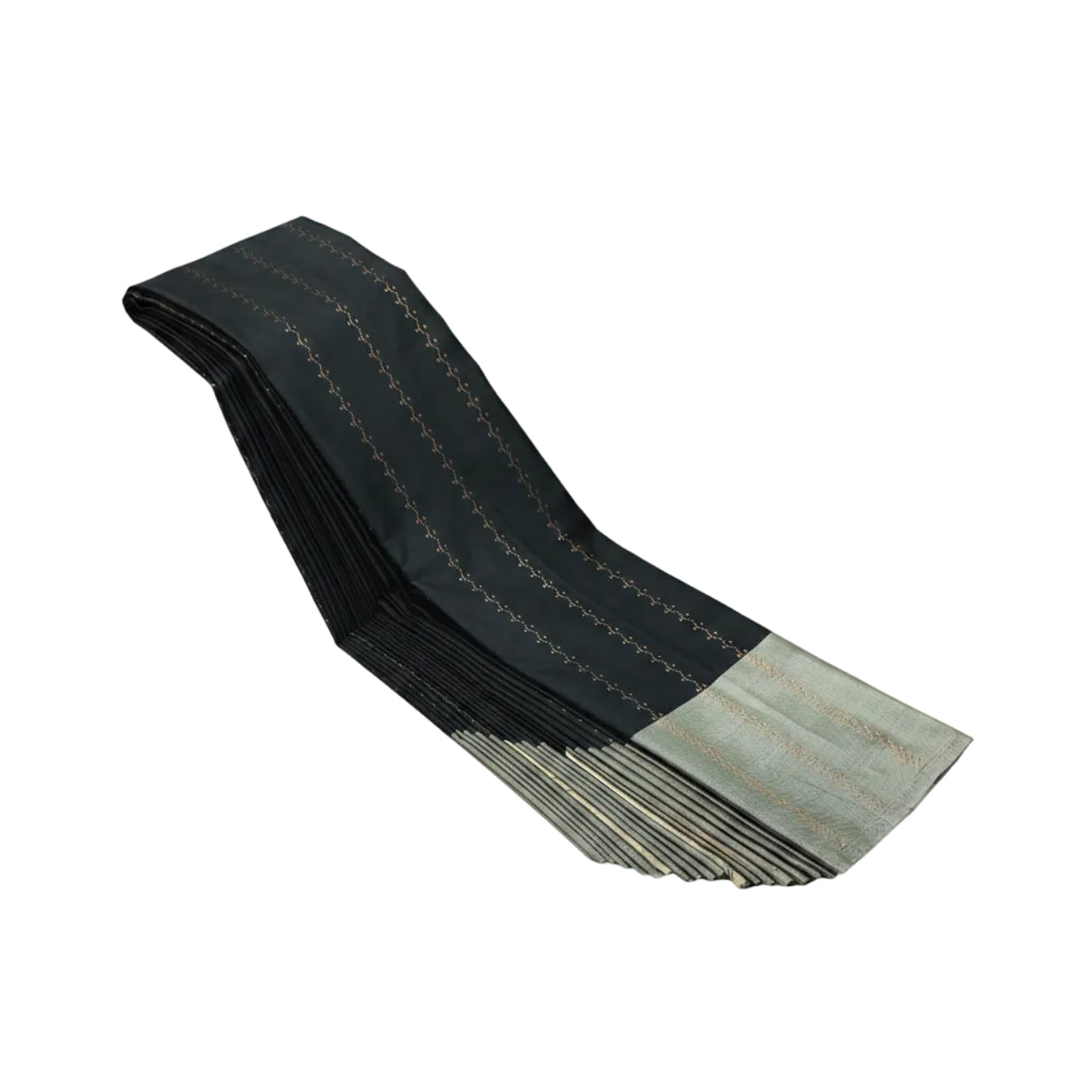 BLACK AND GREY COLOR AARANI DOUBLE COLOR SILK SAREE