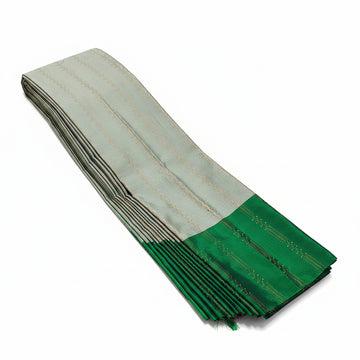 PISTA GREEN AND PARROT GREEN AARANI DOUBLE COLOR SILK SAREE