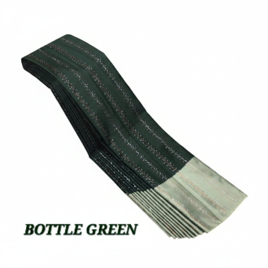 BOTTLE GREEN AND GREY COLOR AARANI DOUBLE COLOR SILK SAREE