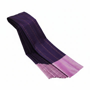 DEEP ROYAL PURPLE AND LAVENDER-PINK AARANI DOUBLE COLOUR SILK SAREE