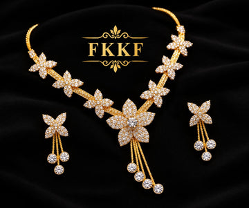 Elevate Your Festive Look with the Gaazi Jewellers Premium Floral Jewellery Set