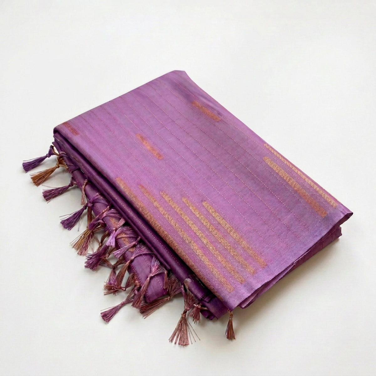 Onion Pink with Gold zari Aarni Temple Border Silk Saree