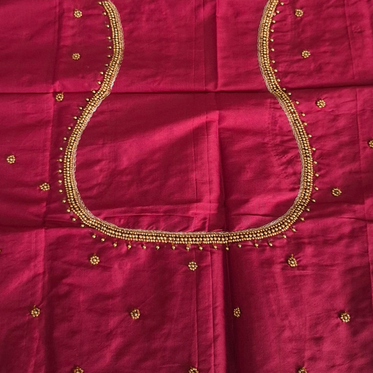 MAROON COLOR AARI WORK DESIGN BLOUSE PIECE