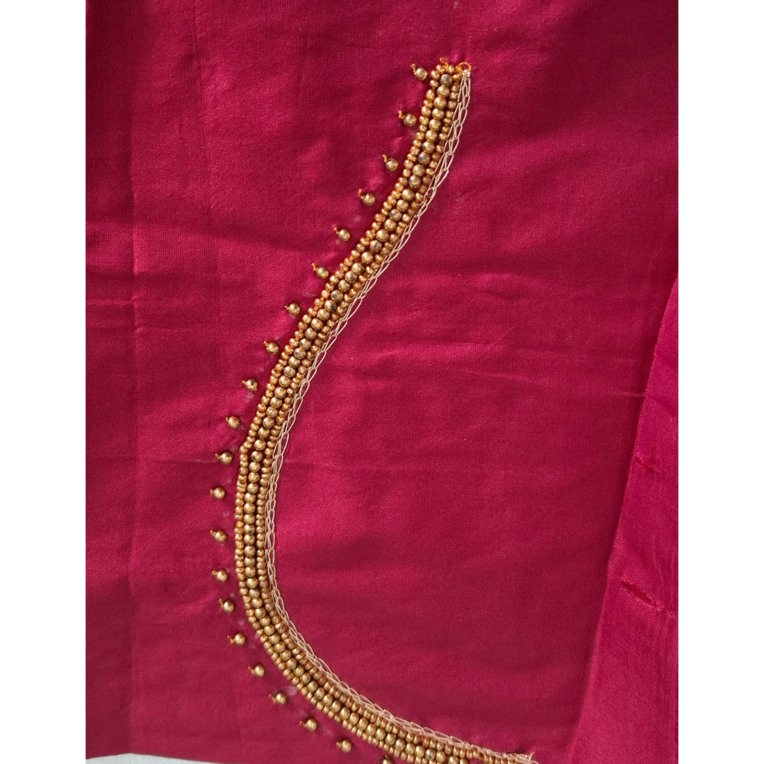 MAROON COLOR AARI WORK DESIGN BLOUSE PIECE