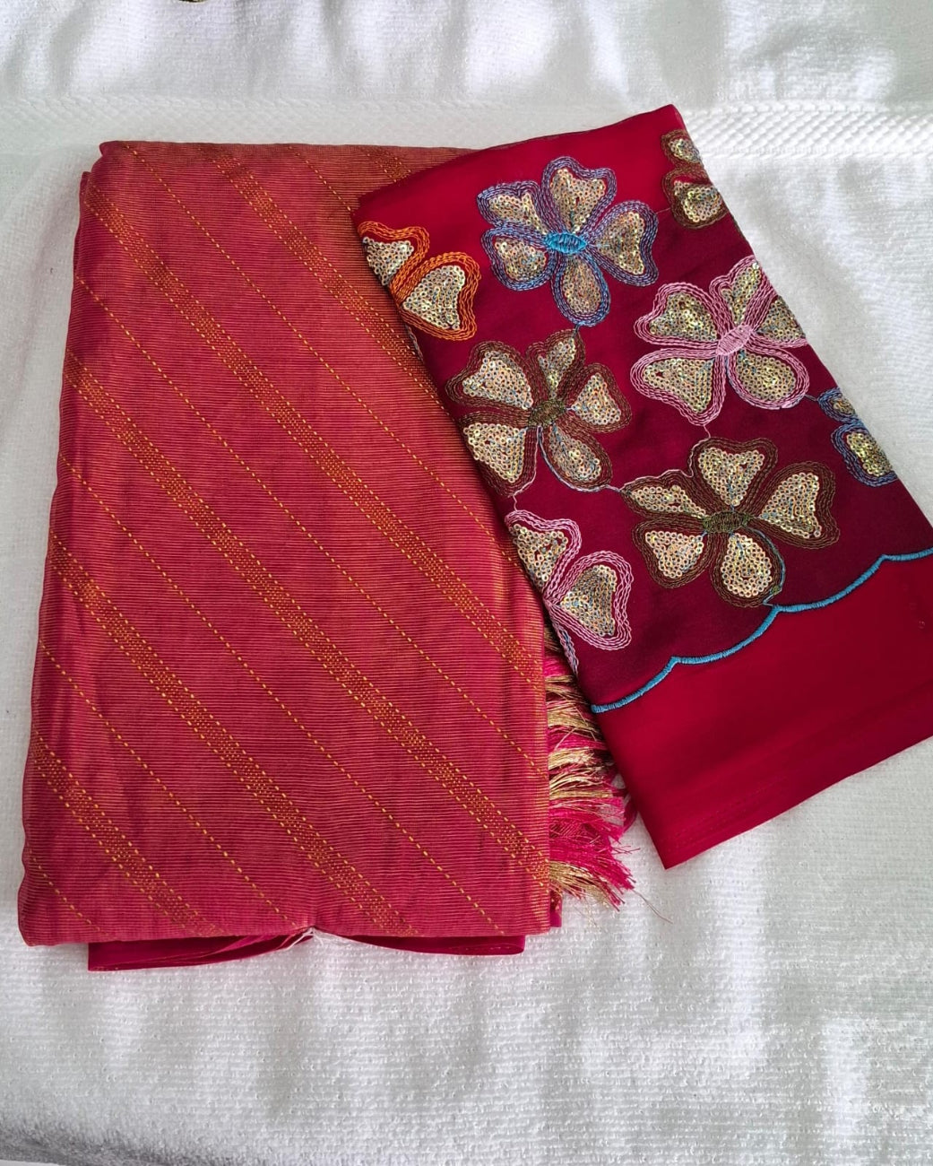 SAMANTHA PINK COLOR SAREE WITH DESIGNER BLOUSE