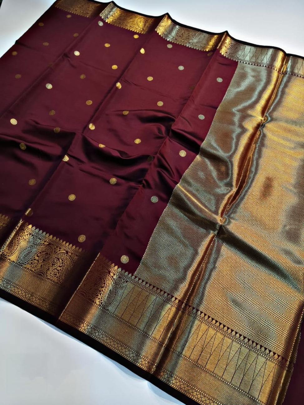 DEEP MAROON COLOR BANARASI SILK SAREE