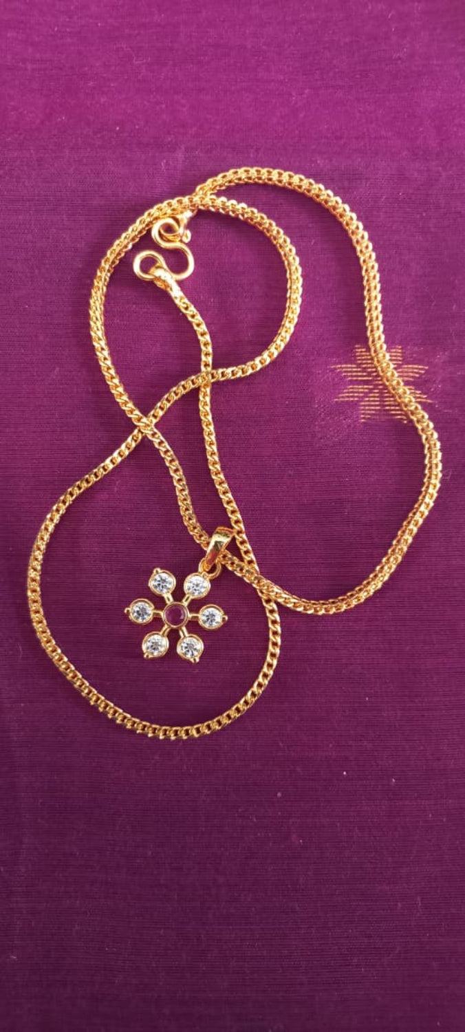 IMPON CHAIN WITH STONE WORK DOLLAR