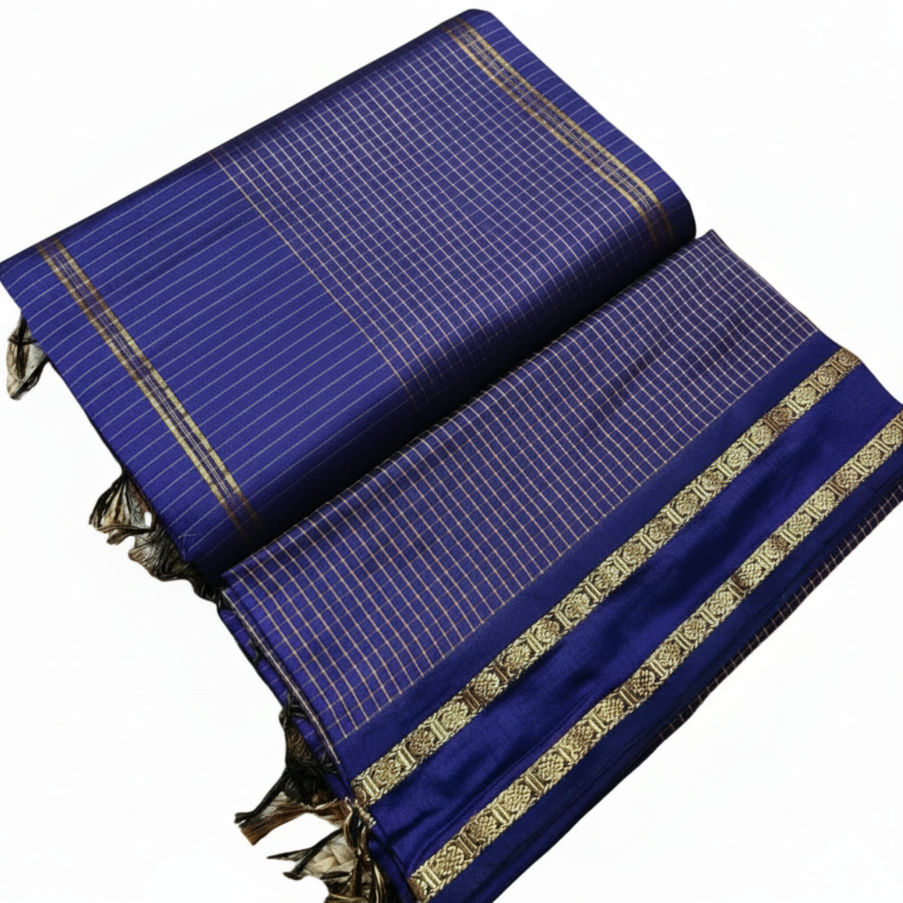 VIOLET COLOR MUTHU KATTAM KALYANI COTTON SAREE