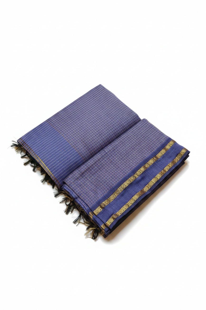 LAVENDER COLOR MUTHU KATTAM KALYANI COTTON SAREE