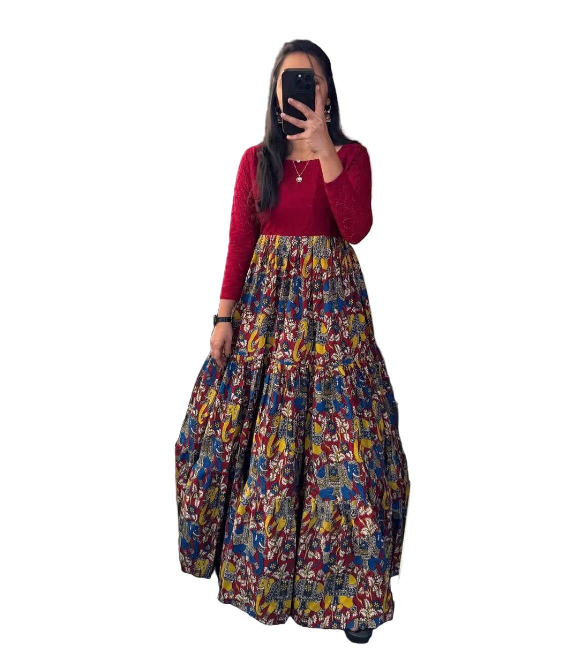 MAROON COLOR TRADITIONAL WEAR ANARKALI