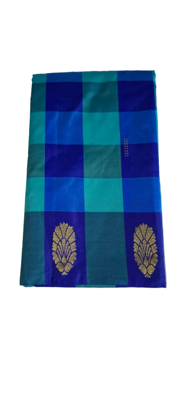 ROYAL BLUE AND PEACOCK BLUE PAALUM PAZHAMUM AARANI SILK SAREE