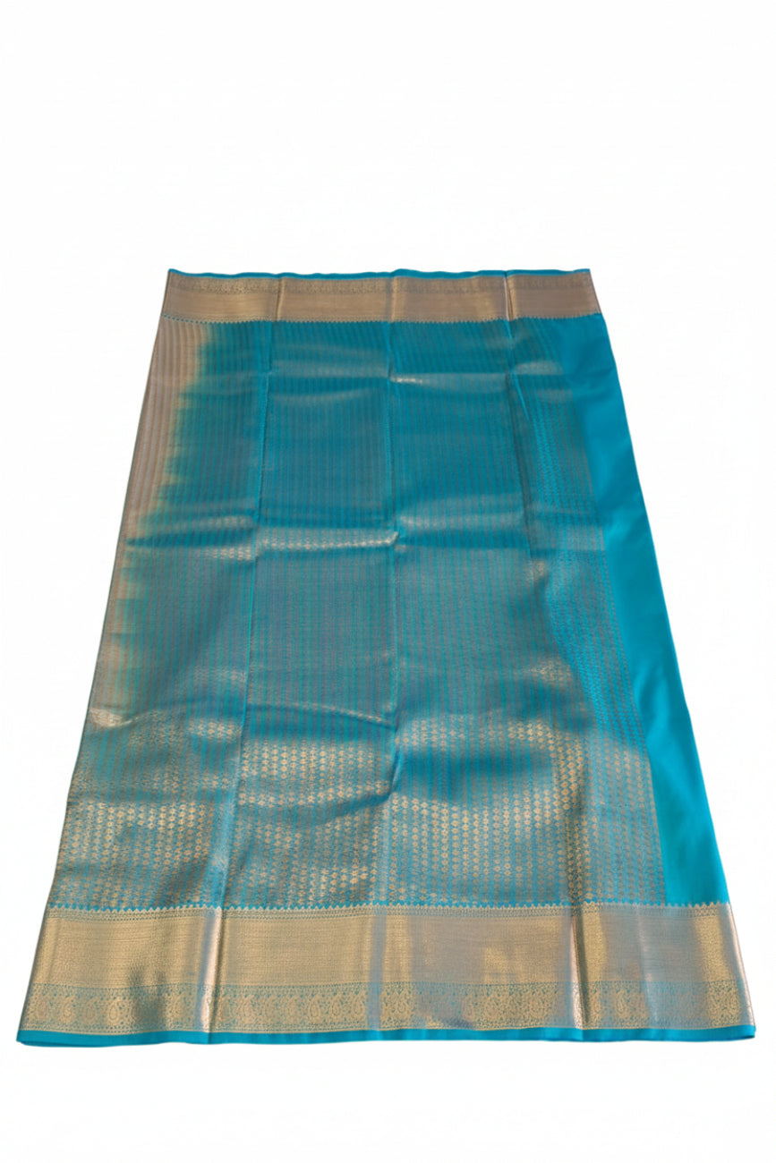 LAVENDER COLOR KANJIPURAM SEMI SILK SAREE