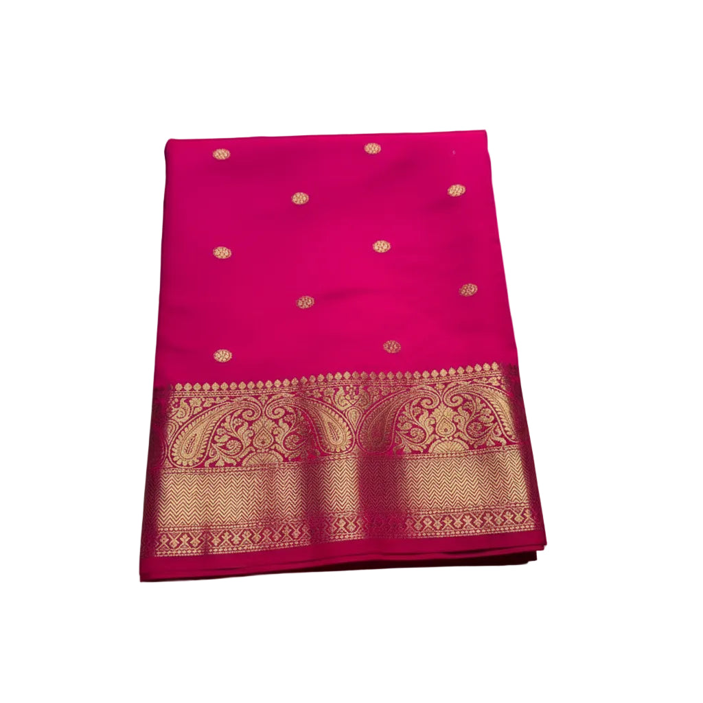 MAGENTA COLOR BANARASI SILK SAREE