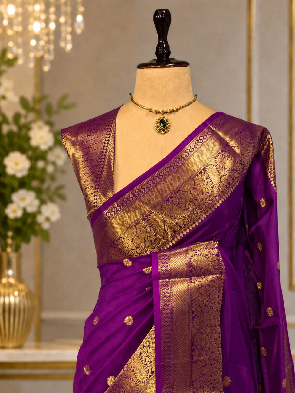 ROYAL PURPLE BANARASI SILK SAREE